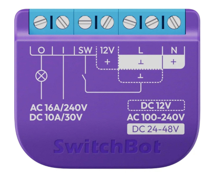 Czujnik inteligentny SwitchBot Inteligentny przełącznik Relay Switch 1 ze stykiem beznapięc